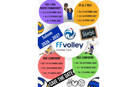 Programme Stages départementaux 2026 2027